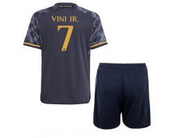 Real Madrid Vinicius Junior #7 Gostujuci Dres za Dječji 2023-24 Kratak Rukavima (+ kratke hlače)
